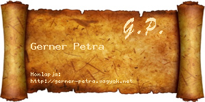 Gerner Petra névjegykártya